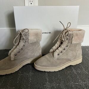 Vince Womens Size 5.5 Faux Fur Lined Boots